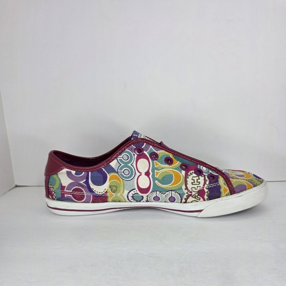 Coach Y2k Barrett Pop Graphic Multicolor Punk Preppy Slip-On Sneakers Size 9.5 B - Picture 13 of 16
